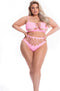 Set van topje en high waist string roze Pink Lipstick - - Roze