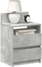 vidaXL - Nachtkastje - met - 2 - lades - 40x33x60 - cm - betongrijs