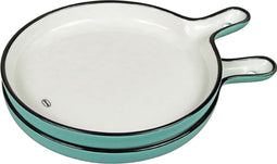 CABANAZ - bord, keramiek, SERVING TRAY ROUND, set 2, blauw