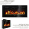 tectake® Luci - Wandhaard - Elektrische Haard 900W 1800W - 3D Vlammen - Afstandsbediening App - Thermostaat - Timer