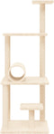 vidaXL - Kattenmeubel - met - sisal - krabpalen - 136 - cm - crèmekleurig