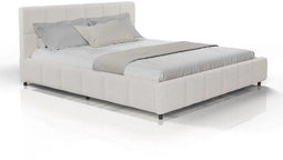 Juskys Florence - Gestoffeerd Bed - 180x200cm - Crème
