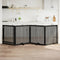 vidaXL - Hondenhek - inklapbaar - 4 - panelen - 320 - cm - populierenhout - zwart