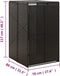 vidaXL - Containerberging - enkel - 70x80x117 - cm - poly - rattan - zwart
