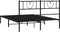 vidaXL - Bedframe - met - hoofdbord - metaal - zwart - 150x200 - cm