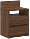 vidaXL - Nachtkastje - met - 2 - lades - 40x33x60 - cm - bruin - eikenkleur