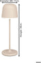 EGLO Mannera - Tafellamp - Aanraakdimmer - Zandkleur/Wit - Draadloos - 34 cm