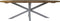 Tuintafel ovaal - 220x110x78 - Naturel/Wit - Oud teakhout/metaal
