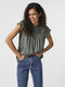 VERO MODA VMDEBBIE PLEAT S/L TOP GA NOOS - Dames Top - V-hals - Maat XS