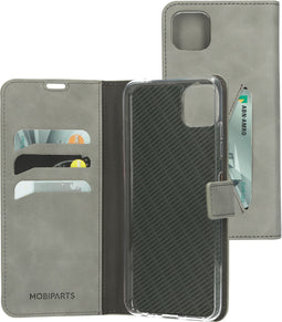 Mobiparts Galaxy A22 (2021) 5G - Classic Wallet Case - Ruimte voor pasjes - Granite Grey