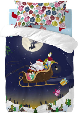 Dekbedovertrek set HappyFriday XMAS Multicolour Wieg voor baby's 2 Onderdelen