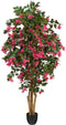 Mica Decorations Kunstbloem Bougainvillea - 85x85x180 cm - Polyester - Donker Roze