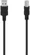 Hama 00300065 - USB A naar USB B Kabel - 150 cm - Grijs