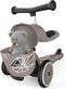 Scoot and Ride Highwaykick 1 - 2in1 Kickboard met Zitting - Verstelbare Hoogte - Bruin