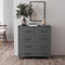 vidaXL - Dressoir - HAMAR - 79x40x80 - cm - massief - grenenhout - donkergrijs