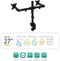 Ewent EW1512 - Dubbele Monitor Arm - Voor 2 schermen tot 32 inch - VESA 75x75 en 100x100 (2 stuks)