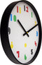 Wandklok 35cm - Stil - Zwart/Multikleur - ABS - nXt 'Bit'