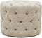 Riviera Maison Opera Footstool Chelsea Flax - Polyester, Acryl, Rubberhout - Chelsea Flax