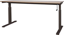 Schaffenburg Verstelbaar Bureau - Slinger 180x90 Eiken - zwart frame