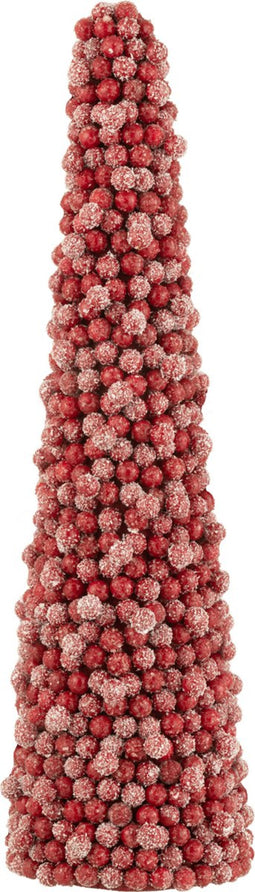 J-Line decoratie Kegel Bessen - kunststof - rood - large