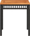 Tuintafel 38x38x42 cm poly rattan en acaciahout zwart