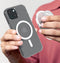 PopSockets PopGrip - Telefoonbutton en Standaard compatibel met een magnetische ring voor iPhone 12 en hoger - Doorzichtig