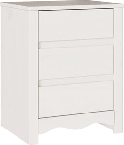 vidaXL - Nachtkastje - "DRAMMEN" - Wit - 45x35x56 - cm - Massief - Den