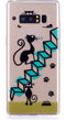 Softcase hoes katten op trap Geschikt voor Samsung Galaxy Note 8