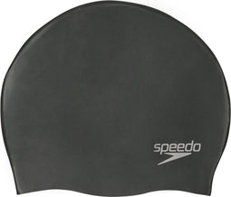 Speedo Plain Moulded Silicone Cap - Badmuts - Ergonomisch 3D design - Zwart