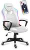 Huzaro Force 2.5 RGB - Gamingstoel - RGB LED-verlichting en ademende stof - Wit