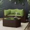 vidaXL - 3-delige - Loungeset - met - kussens - poly - rattan - bruin