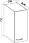 Hoge kast - MODENA - 30 cm - Ambachtelijk eiken en mat zwart - CUISINIER