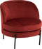 J-Line loungestoel Lounge Rond - textiel/metaal - rood