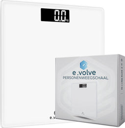 e.volve Weegschaal - Personenweegschaal Digitaal - Precisie tot 0,1 kg - Wit