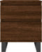 vidaXL - Nachtkastje - 40x35x50 - cm - bewerkt - hout - bruin - eikenkleur