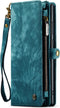 Caseme - Geschikt voor Samsung Galaxy S23 Ultra - Vintage 2 in 1 portemonnee hoes - Blauw