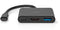 Nedis CCGB64770BK01 - USB 3.2 Gen 1 adapter - 3 poorten HDMI 4K 30Hz - Zwart