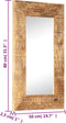 vidaXL - Spiegel - handgesneden - 80x50x2,5 - cm - massief - mangohout