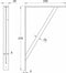 AMIG Plankdrager/planksteun van metaal - gelakt grijs - H250 x B200 mm - boekenplank steunen - tot 320 kg