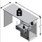 FMD Bureau met 1 lade 123x50x76,5 cm eikenkleurig en wit