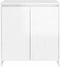 vidaXL - Dressoir - 70x41x75 - cm - bewerkt - hout - hoogglans - wit