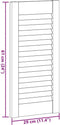 vidaXL - Kastdeur - met - lamellen - 61,5x29,5 - cm - massief - grenenhout