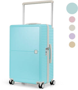 Skycases City Walker - Grote Reiskoffer 94L - Lichtgewicht & Sterk - 360° Spinner Wielen - TSA-slot - Luxe Beschermhoes & Wetpouch - Tiffany Blue