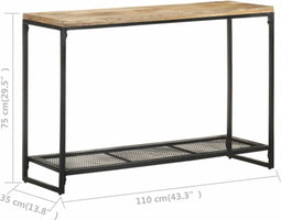 vidaXL - Wandtafel - 110x35x75 - cm - massief - mangohout