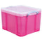Really Useful Box - Box opbergdoos 35 liter, transparant, helroze
