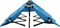 vidaXL - Ligbed - 2-persoons - inklapbaar - staal - blauw