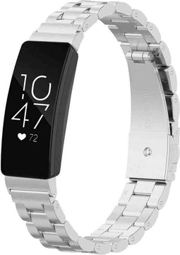 imoshion Bandje met Horlogeband inkorter - Geschikt voor Fitbit Inspire HR, Fitbit Inspire 2, Fitbit Ace 3, Fitbit Ace 2 - imoshion Stalen band met installatiehulp - Zilver