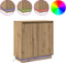 vidaXL - Sideboard - met - LED - Artisan - Eik - 71x34,5x75 - cm - Geengineerd - Hout