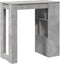 vidaXL - Bartafel - met - rekken - 102x50x103,5 - cm - bewerkt - hout - betongrijs