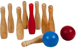 Outdoor Play Bowlen - Bowling - Berkenhout - 9 kegels 2 ballen - vanaf 3 jaar